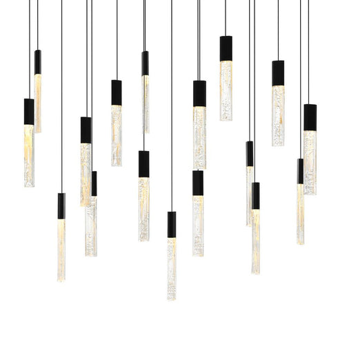 CWI Lighting Greta Integrated LED Black Chandelier Model: 1589P48-17-101-RC