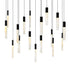 CWI Lighting Greta Integrated LED Black Chandelier Model: 1589P48-17-101-RC