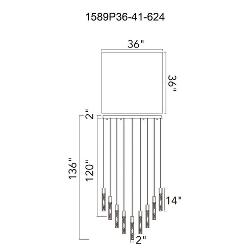 CWI Lighting Greta Integrated LED Brass Chandelier Model: 1589P36-41-624