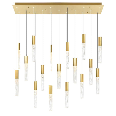 CWI Lighting Greta Integrated LED Brass Chandelier Model: 1589P48-17-624-RC