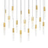 CWI Lighting Greta Integrated LED Brass Chandelier Model: 1589P48-17-624-RC