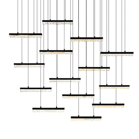 CWI Lighting Integrated LED Black Chandelier Model: 1588P60-14-101