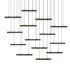 CWI Lighting Integrated LED Black Chandelier Model: 1588P60-14-101