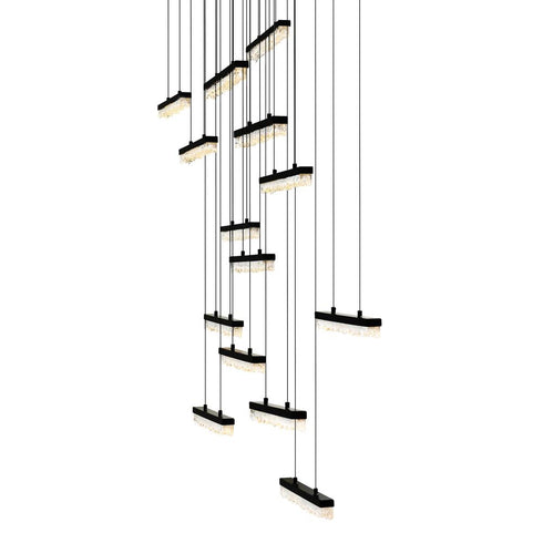 CWI Lighting Integrated LED Black Chandelier Model: 1588P60-14-101