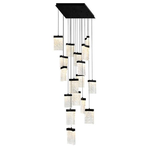 CWI Lighting Lava Integrated LED Black Chandelier Model: 1587P24-17-101