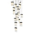 CWI Lighting Lava Integrated LED Black Chandelier Model: 1587P24-17-101