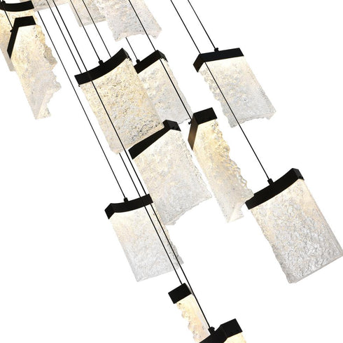 CWI Lighting Lava Integrated LED Black Chandelier Model: 1587P24-17-101
