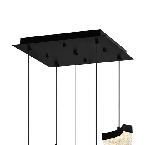CWI Lighting Lava Integrated LED Black Mini Pendant Model: 1587P12-5-101