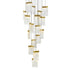 CWI Lighting Lava Integrated LED Brass Chandelier Model: 1587P24-17-624
