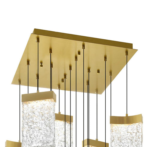 CWI Lighting Lava Integrated LED Brass Chandelier Model: 1587P24-17-624