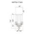 CWI Lighting Lava Integrated LED Brass Chandelier Model: 1587P24-17-624