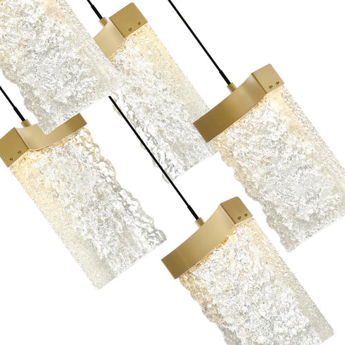 CWI Lighting Lava Integrated LED Brass Chandelier Model: 1587P36-33-624