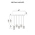 CWI Lighting Lava Integrated LED Brass Chandelier Model: 1587P48-14-624-RC
