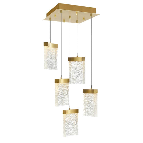 CWI Lighting Lava Integrated LED Brass Mini Pendant Model: 1587P12-5-624