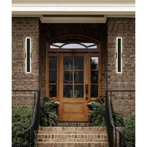 CWI Lighting Malibu LED Integrated Black Outdoor Wall Model: 1694W32-101