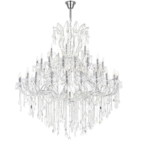 CWI Lighting Maria Theresa 49 Light Up Chandelier With in Chrome Finish Model: 8318P60C-49 (Clear)-A
