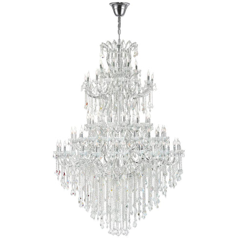 CWI Lighting Maria Theresa 84 Light Up Chandelier With in Chrome Finish Model: 8318P70C-84 (Clear)-A