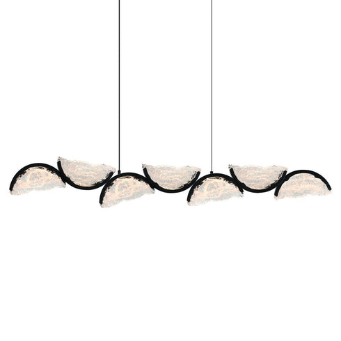 CWI Lighting Moon Integrated LED in Black Chandelier Model: 1715P54-7-101