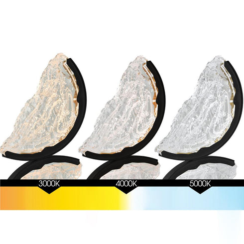 CWI Lighting Moon Integrated LED in Black Wall Light Model: 1715W8-4-101