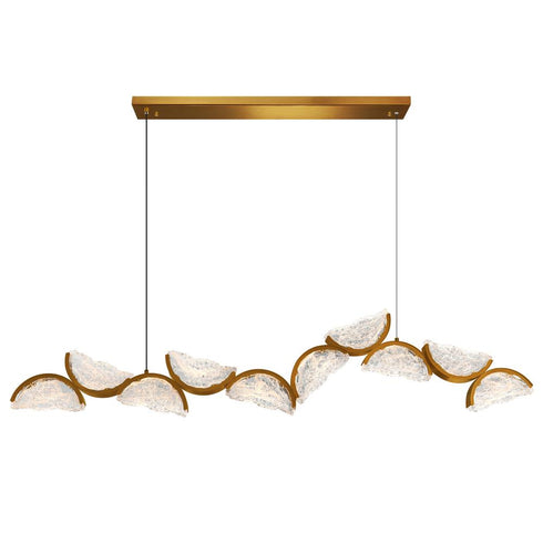 CWI Lighting Moon Integrated LED in Brass Chandelier Model: 1715P70-10-624