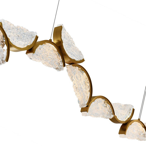 CWI Lighting Moon Integrated LED in Brass Chandelier Model: 1715P70-10-624