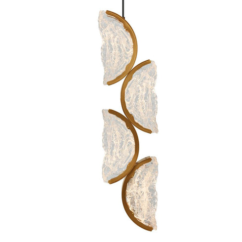 CWI Lighting Moon Integrated LED in Brass Mini Pendant Model: 1715P8-4-624