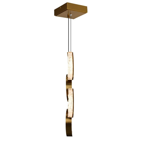 CWI Lighting Moon Integrated LED in Brass Mini Pendant Model: 1715P8-4-624