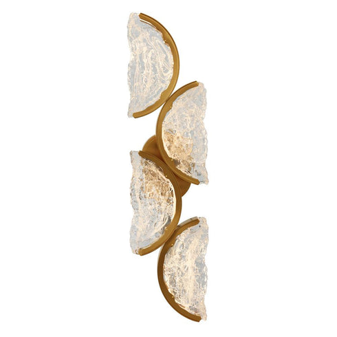 CWI Lighting Moon Integrated LED in Brass Wall Light Model: 1715W8-4-624