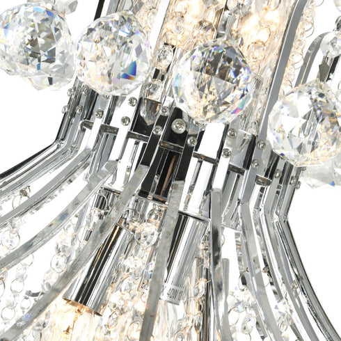 CWI Lighting Princess 10 Light Down Chandelier With in Chrome Finish Model: 8012P24C