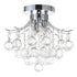 CWI Lighting Princess 3 Light Flush Mount With in Chrome Finish Model: 8012C12C