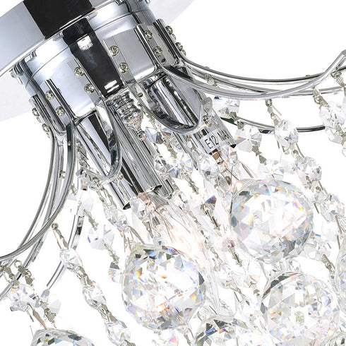 CWI Lighting Princess 3 Light Flush Mount With in Chrome Finish Model: 8012C12C