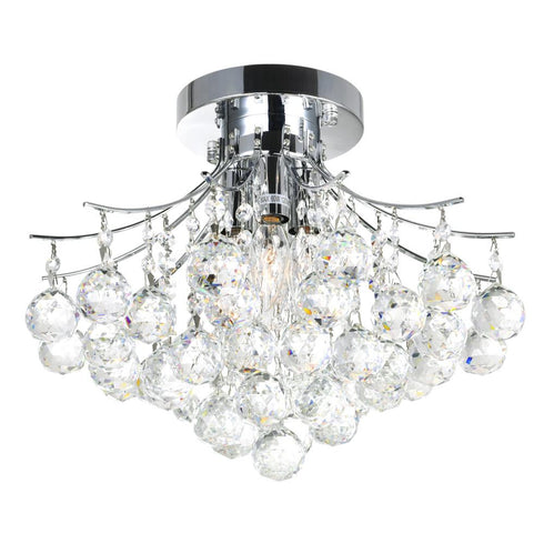 CWI Lighting Princess 4 Light Flush Mount With in Chrome Finish Model: 8012C16C