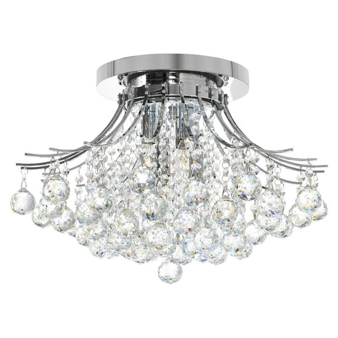 CWI Lighting Princess 6 Light Flush Mount With in Chrome Finish Model: 8012C20C