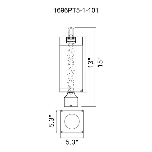 CWI Lighting Rochester LED Integrated Black Outdoor Model: 1696PT5-1-101