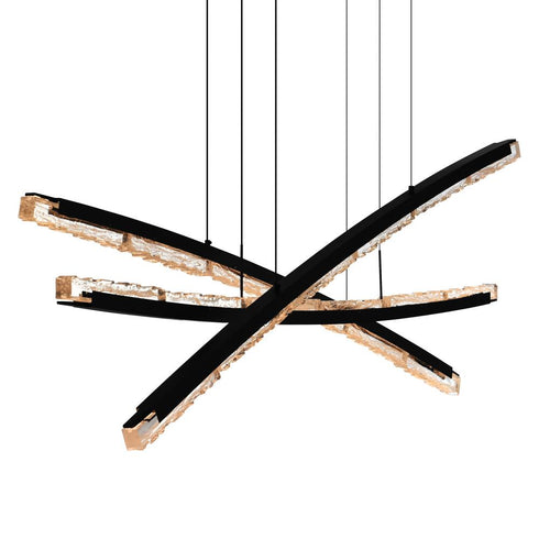 CWI Lighting Saber Integrated LED in Black Chandelier Model: 1710P70-3-101