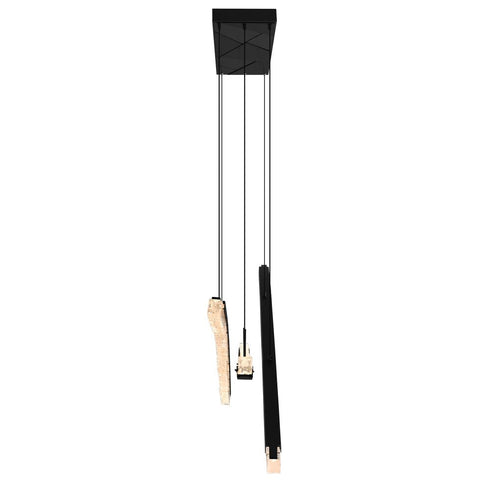 CWI Lighting Saber Integrated LED in Black Chandelier Model: 1710P70-3-101
