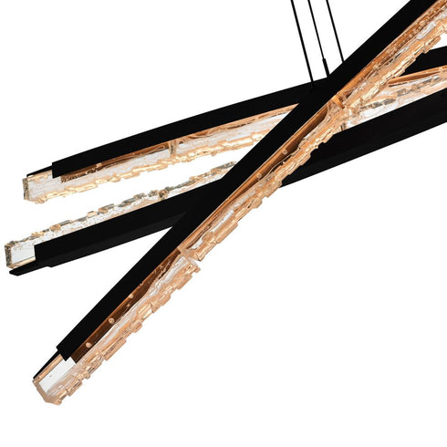 CWI Lighting Saber Integrated LED in Black Chandelier Model: 1710P70-3-101