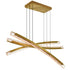 CWI Lighting Saber Integrated LED in Brass Chandelier Model: 1710P50-3-624