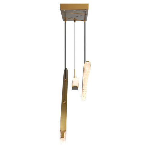 CWI Lighting Saber Integrated LED in Brass Chandelier Model: 1710P50-3-624