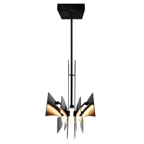 CWI Lighting Solar Powered Solara Integrated LED in Black Chandelier Model: 1717P50-101