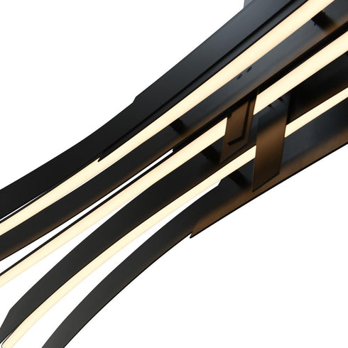 CWI Lighting Solar Powered Solara Integrated LED in Black Chandelier Model: 1717P72-101