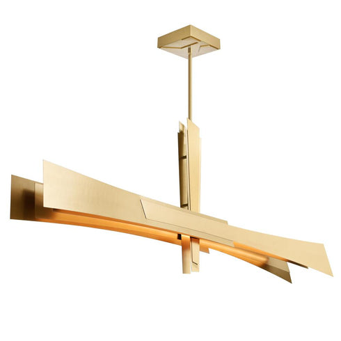 CWI Lighting Solar Powered Solara Integrated LED in Brass Chandelier Model: 1717P50-624