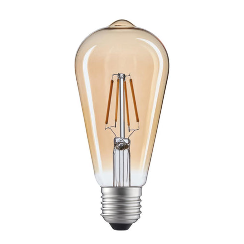 CWI Lighting ST19 Warm White 2700K LED 4 Watt Light Bulb (Set of 10) in Amber Finish Model: ST19K2700W4-10