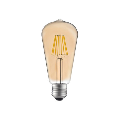 CWI Lighting ST19 Warm White 2700K LED 8 Watt Light Bulb (Set of 10) in Amber Finish Model: ST19K2700W8-10