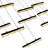 CWI Lighting Stagger Integrated LED Black Chandelier Model: 1588P48-10-101