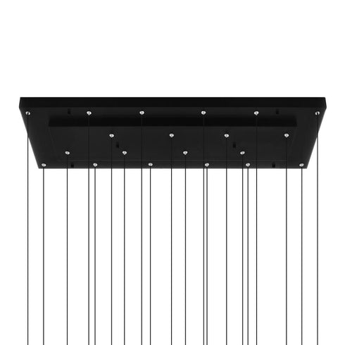 CWI Lighting Stagger Integrated LED Black Chandelier Model: 1588P48-10-101