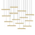 CWI Lighting Stagger Integrated LED Brass Chandelier Model: 1588P60-14-624