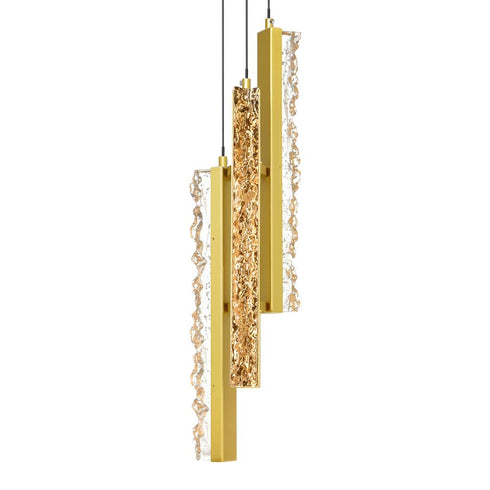 CWI Lighting Stagger Integrated LED Brass Mini Pendant Model: 1588P6-3-624