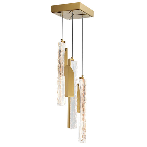 CWI Lighting Valira Integrated LED in Brass Mini Pendant Model: 1586P8-3-624