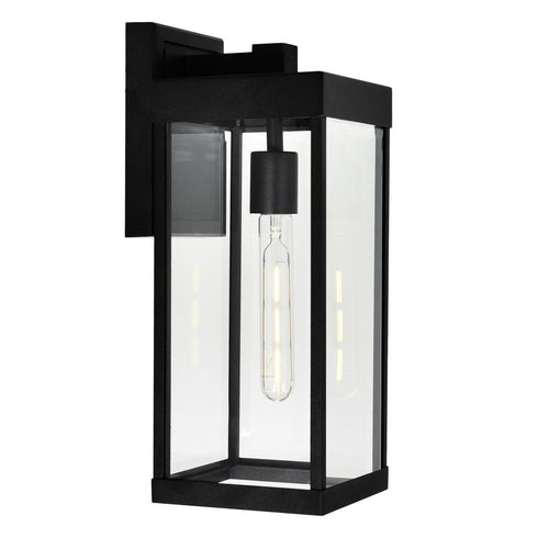 CWI Lighting Windsor 1 Light Black Outdoor Wall Light Model: 1695W7-1-101